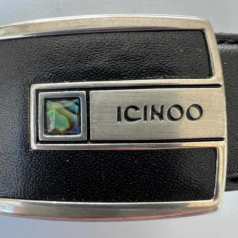 Icinoo Collection Belt Black Slide Through Latch Release No Holes